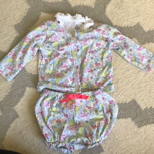 Flower print long sleeve with matching shorts